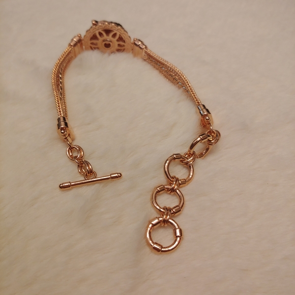 NWOT Rose Gold tone Owl Bracelet 18mm snap 7-10.5" - Picture 4 of 7